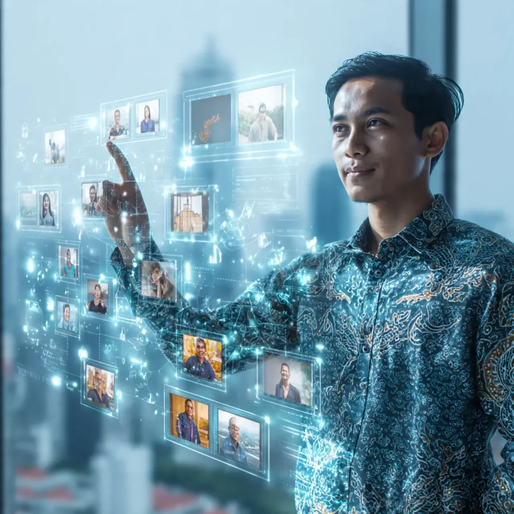 Ilustrasi grafik pertumbuhan ROI dari kampanye video retargeting menggunakan teknologi AI.[/:id]